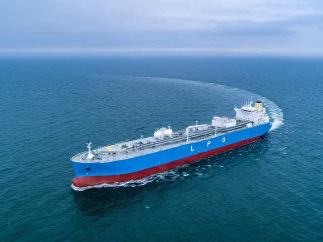 HD현대삼호에서 건조한 LPG운반선. HD현대