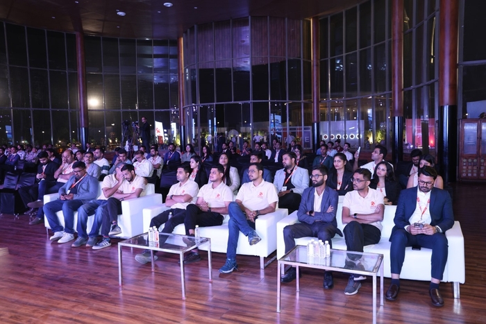 야놀자의 엔터프라이즈 솔루션 멤버사인 야놀자클라우드솔루션이 지난달 27일 인도의 수도 뉴델리에서 개최한 글로벌 콘퍼런스 'THRIVE 2026' 현장. 〈자료 야놀자〉