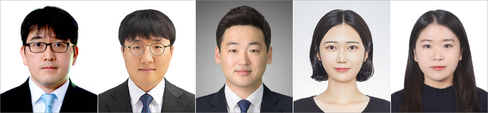 이정우 교수팀(왼쪽부터 이 교수, 이상륜·유기준·강여울·김마리 연구원)