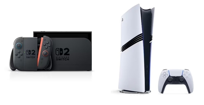 닌텐도 닌텐도 스위치2(왼쪽)와 소니 플레이스테이션5 프로