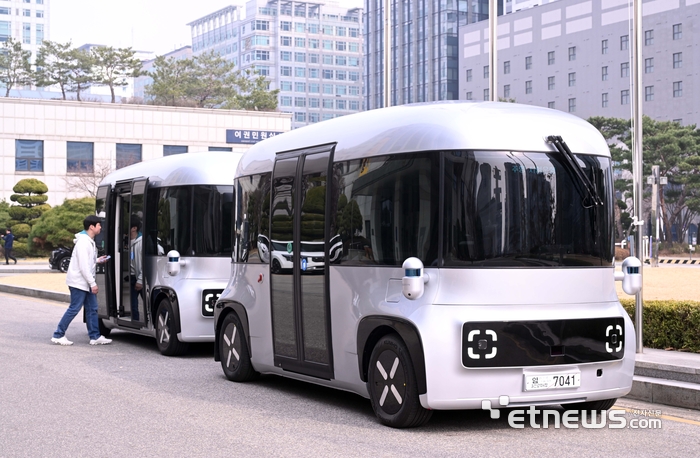 [포토] 안양시, 레벨4 자율주행 셔틀 도입 시민 체험 운행
