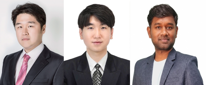 (왼쪽부터) 박철민 교수, 윤정명 연구원, 톤다이만 박사후 연구원