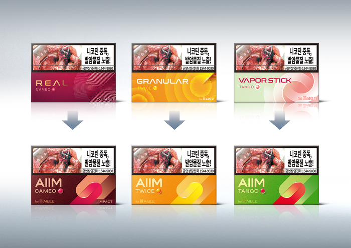 KT&G, '릴 에이블' 전용스틱 '에임'으로 통합