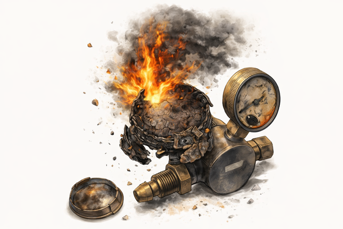 오염 잔류물로 인한 사고 발생 이미지