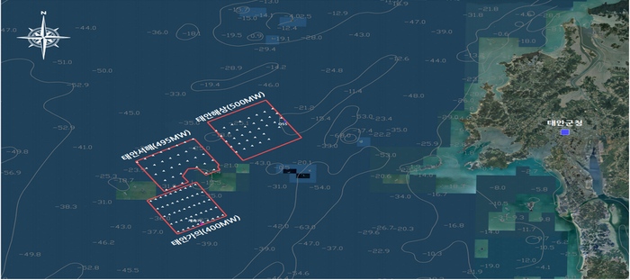 태안군 해상풍력 집적화단지 사업예정지 위치. 자료 출처 : 기후에너지환경부
