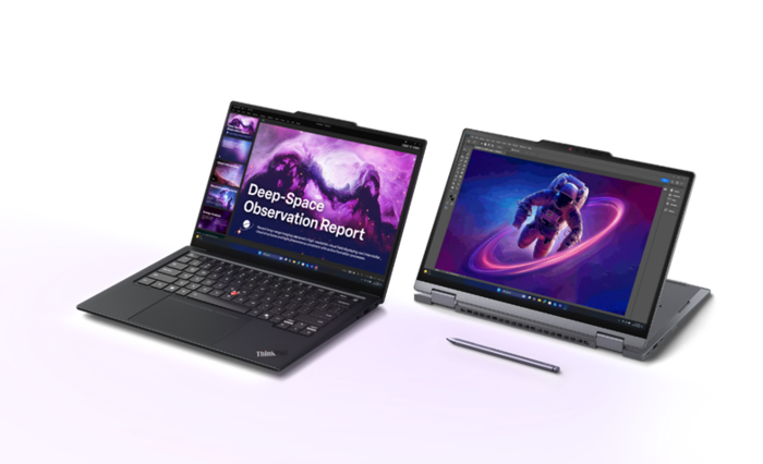 레노버 '씽크패드 X1 카본 14세대'와  'X1 투인원 11세대 아우라 에디션'