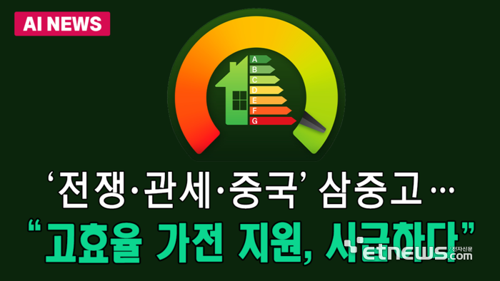 ‘전쟁·관세·중국’ 삼중고…“고효율 가전 지원, 시급하다”