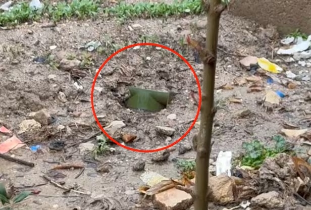 미군이 투하했다는 의혹이 제기되는 대전차 지뢰.  사진=유튜브 캡처