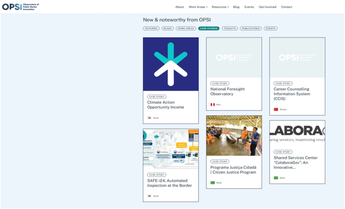 경제협력개발기구(OECD) 공공혁신협의체(OPSI) 대표 누리집에 정부 혁신사례로 소개된 식품의약품안전처는 '수입안전 전자심사24'.