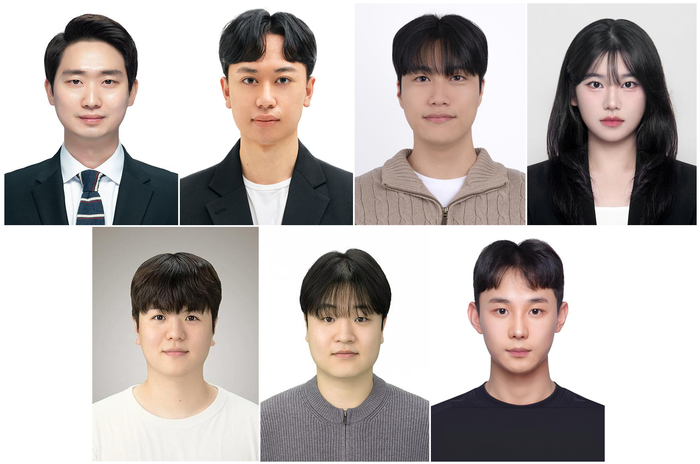 (윗줄 왼쪽부터 시계방향)이영우 반도체시스템공학과 교수, 윤성광·최병민·박주현 통합과정 학생, 김건우·김동현·이성진 석사과정 학생