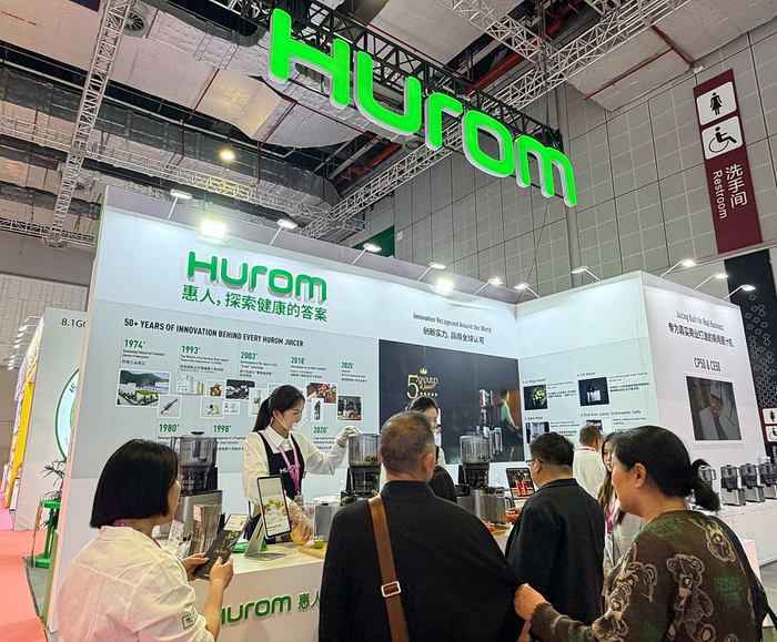 휴롬, 상업용 착즙기로 中 시장 잡는다…호텔렉스 박람회 참가