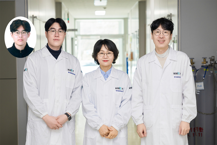 주요 연구팀. 사진 왼쪽부터 정명훈 박사후연구원, 박병욱 선임연구원, 한미정 책임연구원, 강영훈 책임연구원.