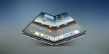 폴더블 아이폰 렌더링. 사진=나인투파이브맥