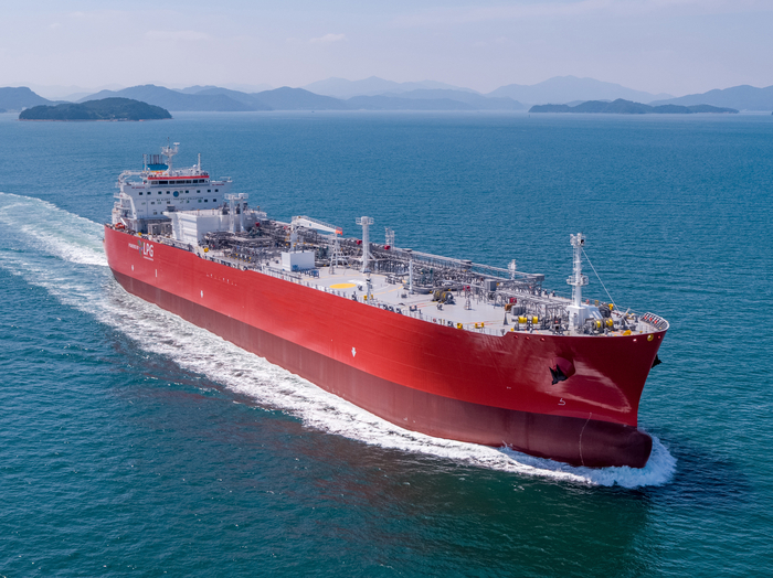 삼성중공업이 건조한 대형가스운반선. 삼성중공업