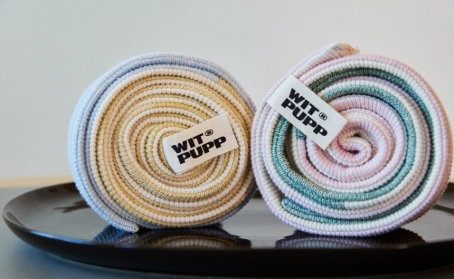 컬러블록 슬림니트머플러 (블루,핑크)