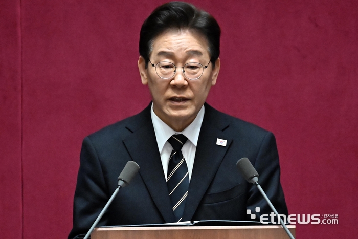 [포토] 이재명 대통령 국회서 시정연설