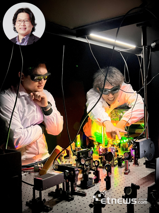 박경덕 교수(왼쪽 위 동그라미)와 문태영 통합과정(왼쪽), 이형우 박사