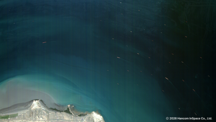 3월 16일 세종 4호로 촬영한 호르무즈 해협