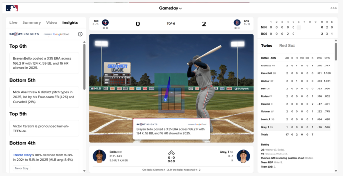 구글 클라우드, AI '제미나이' 기반 메이저리그 전문 해설 지원