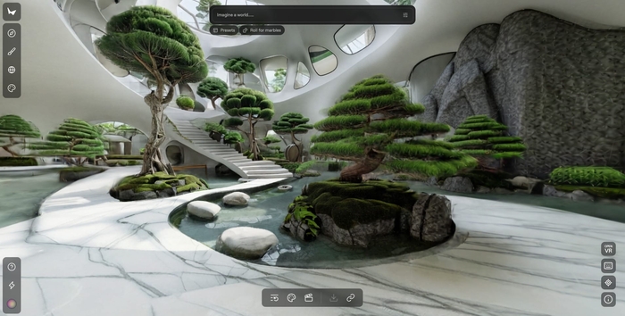 월드 랩스가 출시한 3D 세계 생성 모델 '마블(Marble)' 예시. 하나의 사진을 기반으로 3D 공간을 만들어내는 기술이다. / World Labs
