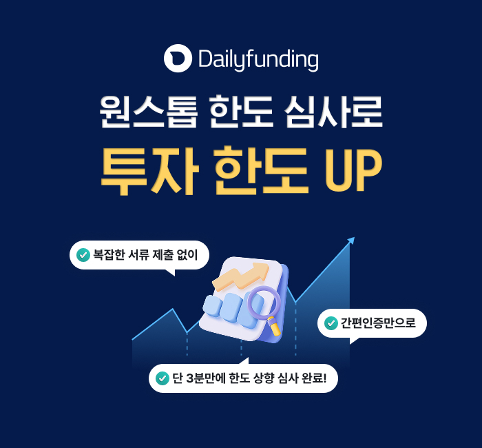데일리펀딩, 온투업 첫 '원스톱 한도 심사' 도입