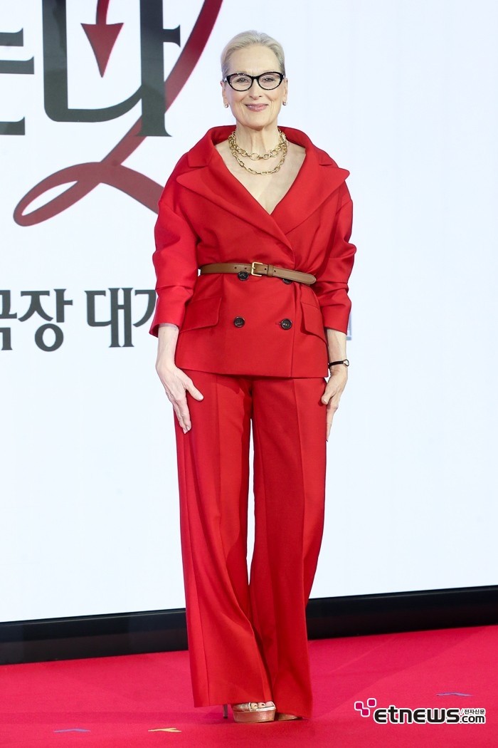 [ET포토] 메릴 스트립, '76세에도 돋보이는 패피'