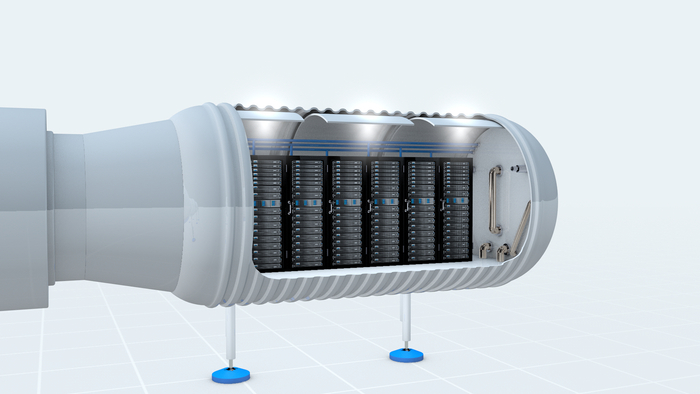 해양수산부 '해저공간 창출 및 활용 기술개발 사업'에서 KIOST가 산학연관 협력으로 개발 중인 '수중 데이터센터 모듈'