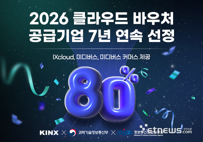 KINX, 7년 연속 '중소기업 클라우드 보급·확산 사업' 공급기업 선정