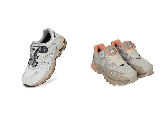 네파 고어텍스 파인더(사진좌측), 밀레의 트레버틴 GTX. 〈자료=에누리 가격비교〉
