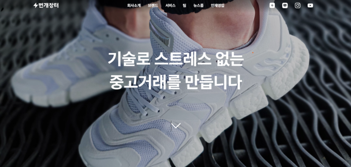 번개장터 공식 홈페이지 캡처.