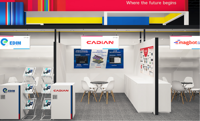 하노버 산업박람회 코트라 한국관 캐디안 부스 전경 (Hall 26, Stand C41) ]