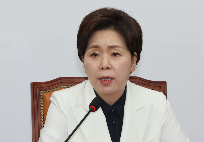 국민의힘 양향자 최고위원이 9일 국회에서 열린 최고위원회의에서 발언하고 있다. 연합뉴스