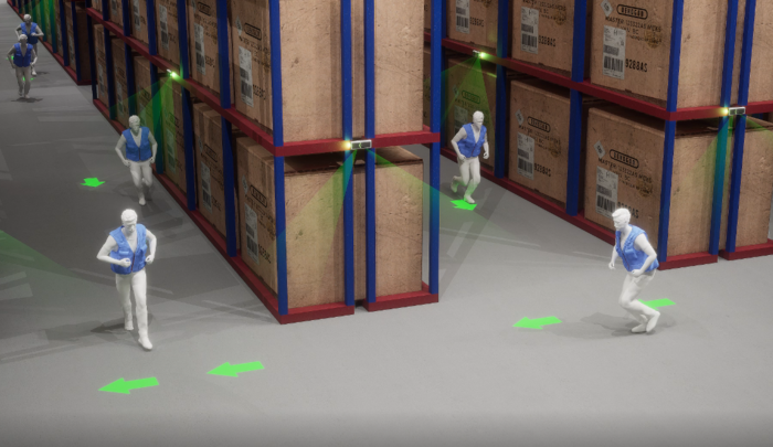 스마트가이드 작동시 피난 장면