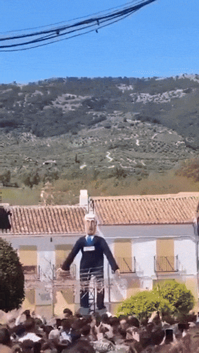 네타냐후 인형 폭파 장면. 영상=이스라엘 외무부 엑스(X)