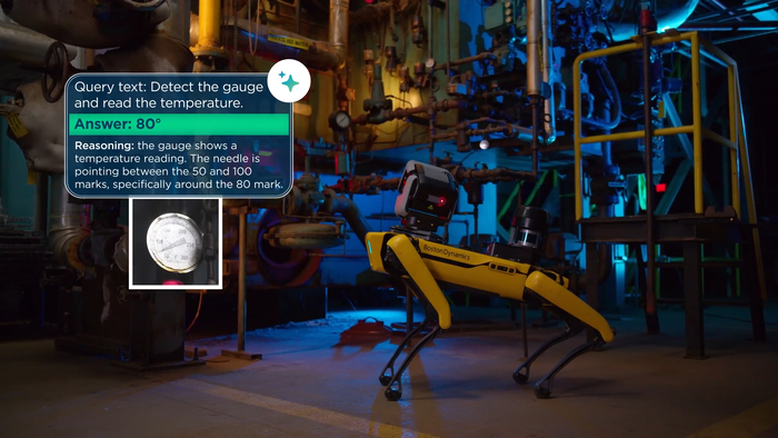 게이지(Gauge) 온도 확인하는 스팟 / 유튜브 @BostonDynamics