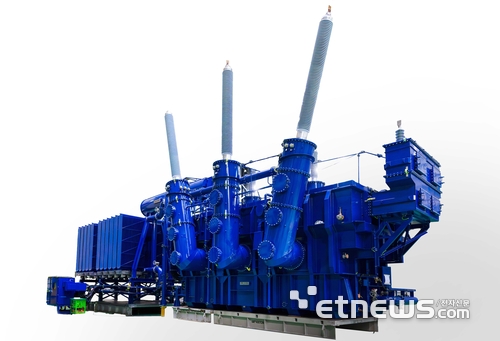 HD현대일렉트릭이 제작한 국내 최대 용량 친환경 절연유 적용 변압기 (사진=HD현대일렉트릭)