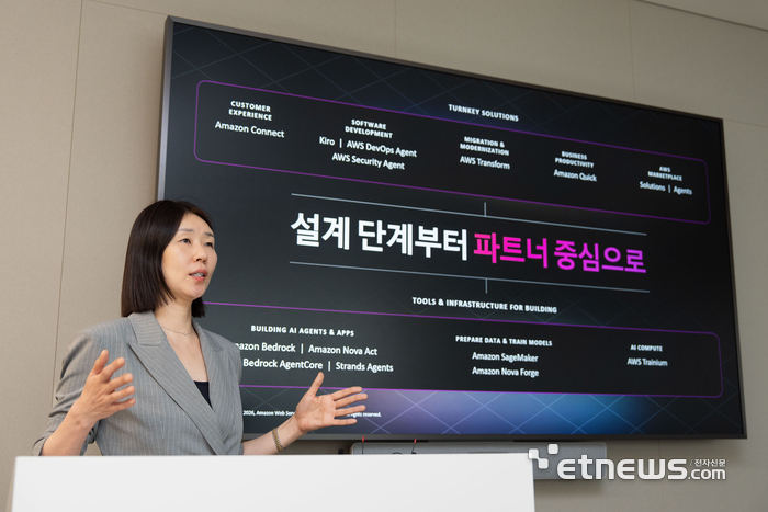 방희란 AWS코리아 파트너 부문 총괄이 22일 서울 강남구 본사에서 열린 간담회에서 파트너와 함께하는 클라우드 생태계 확장 전략을 공개했다. AWS코리아 제공