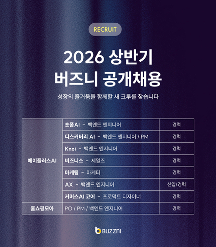 버즈니, 상반기 채용…커머스AI 사업 확대 가속