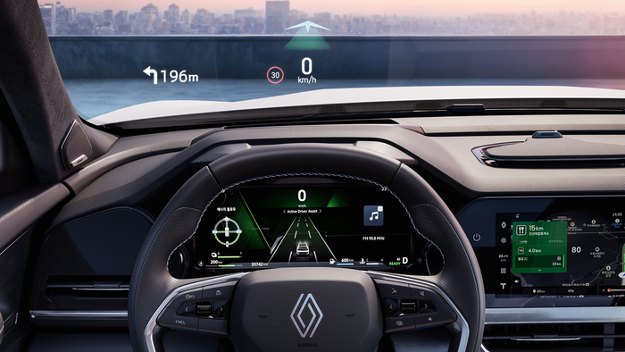 르노 필랑트(Renault FILANTE) 운전석 및 증강현실 헤드업 디스플레이(HUD)