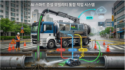 AI스마트 준설 모빌리티 통합 작업 시스템.