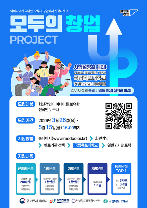 '모두의 창업 프로젝트' 모집 홍보 포스터.