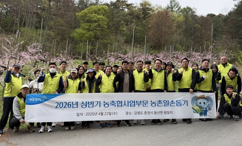 NH농협생명 농축협사업부문, 춘천 복숭아 농가서 봉사활동 실시