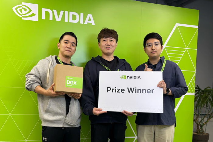 엔비디아 네모트론 해커톤에서 우승을 차지한 '노타'팀. ⓒ노타