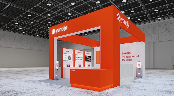 야놀자 AI 엑스포 코리아 2026 'AI FOR TRAVEL' 전시 부스 전경 예시. [사진=야놀자]