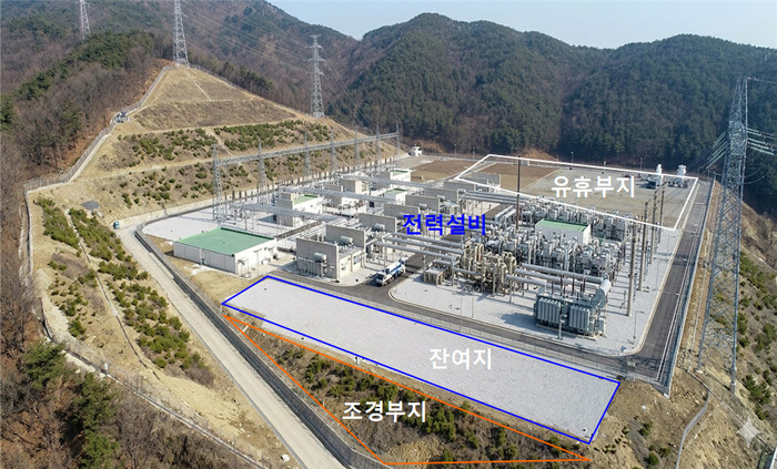 한국전력이 변전소 유휴부지를 활용해 총 95㎿ 규모 태양광 발전설비를 구축한다. 사진은 변경 전 모습. 출처 : 한전