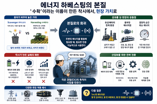[오재근의 감각지능] 에너지 하베스팅(상), '수확'이라는 이름이 만든 착시
