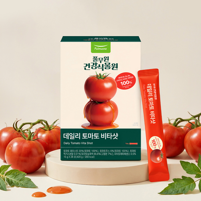 풀무원건강식물원은 토마토의 영양과 비타민을 간편하게 섭취할 수 있는 '데일리 토마토 비타샷'을 출시했다고 13일 밝혔다.