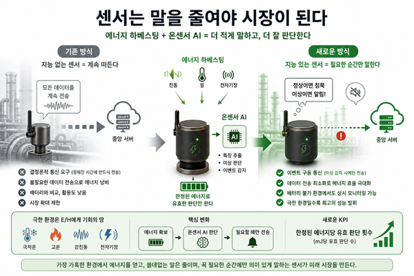 [오재근의 감각지능] 에너지 하베스팅(하), 센서는 말을 줄여야 시장이 된다