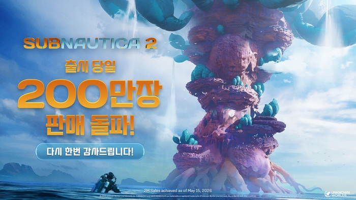 크래프톤 '서브노티카2', 출시 12시간 만에 글로벌 누적 판매 200만장 달성
