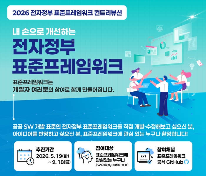 NIA, 전자정부 표준프레임워크 컨트리뷰션 9월까지 개최